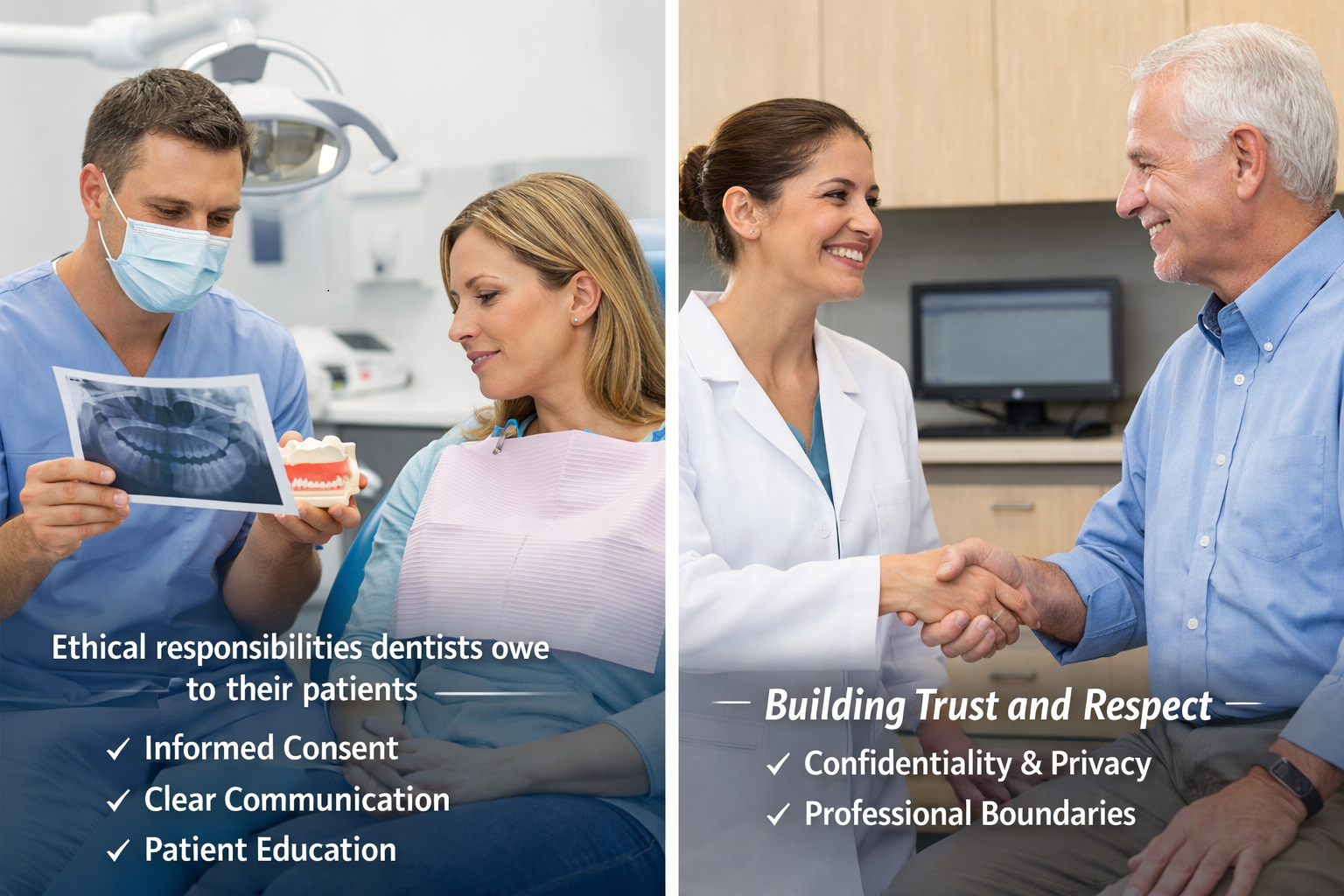 Dental care ethics and patient trust