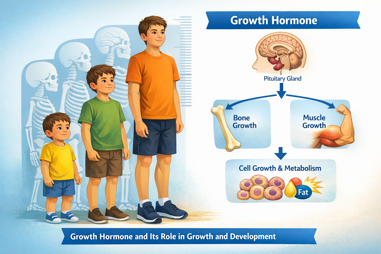 Growth hormone and development stages