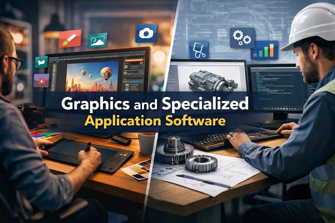 Graphics and Specialized Application Software used for design and professional tasks