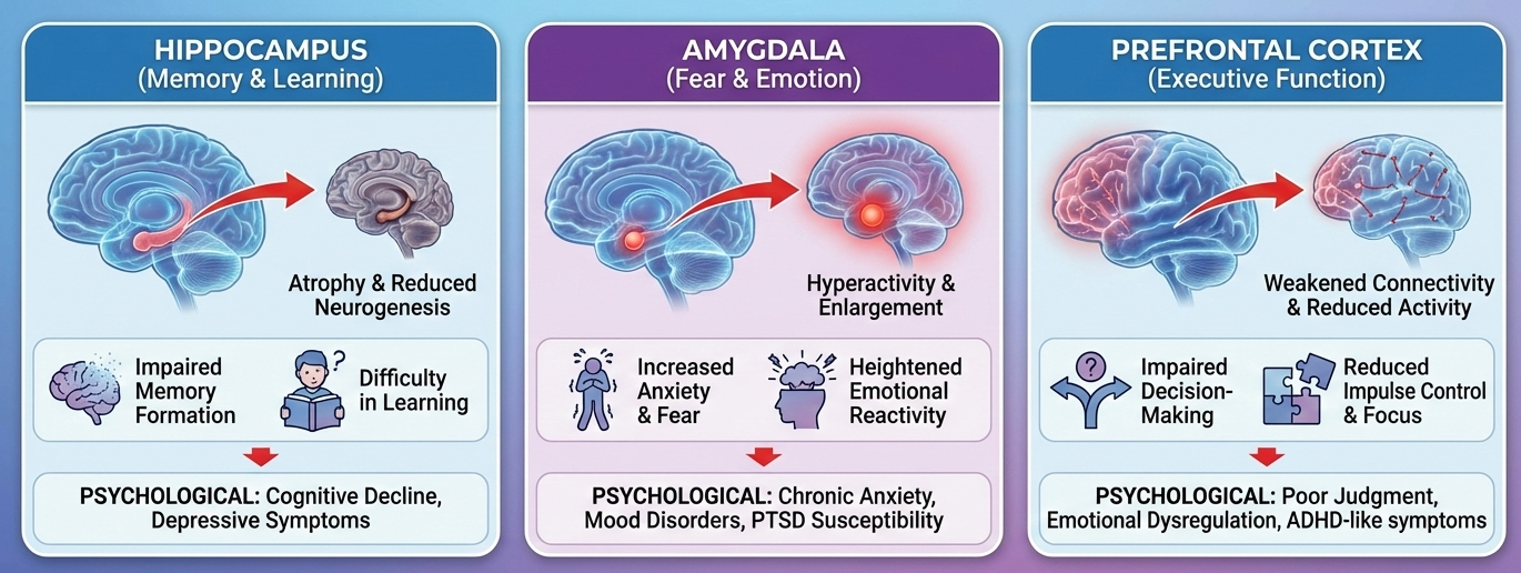neurological and psychological consequences of chronic stress on brain regions