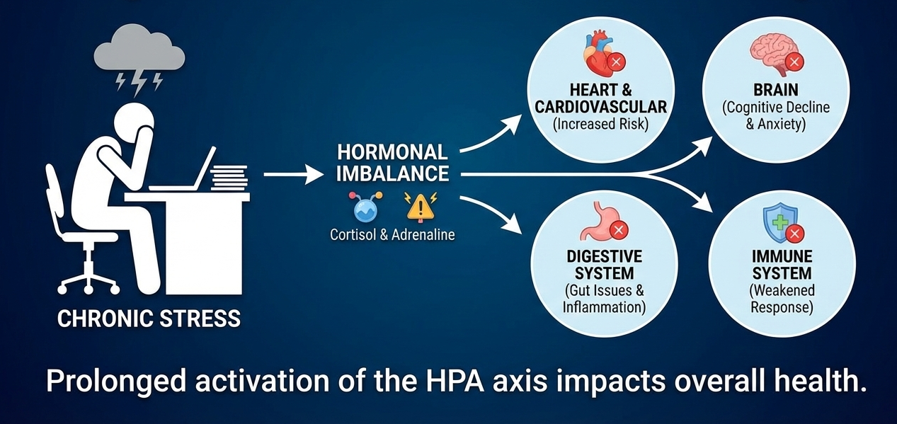Chronic Stress and Its Silent Impact on Heart, Brain, and Hormones