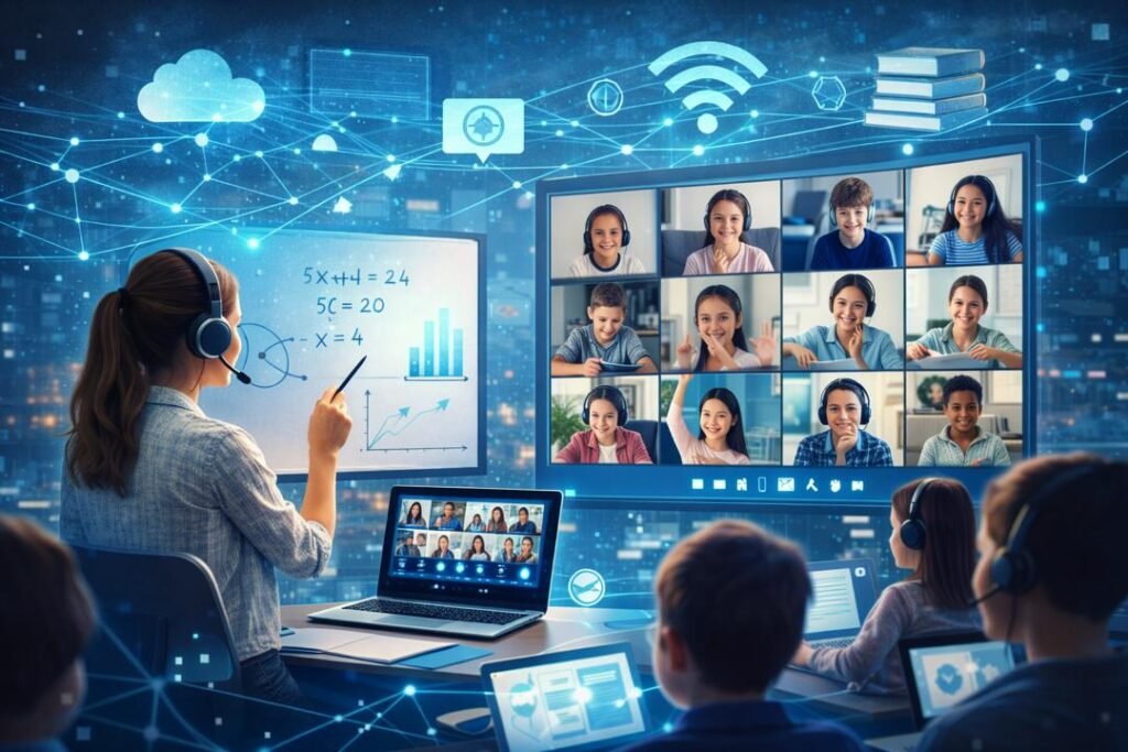 Role of computing in society through digital learning and virtual classrooms in education.