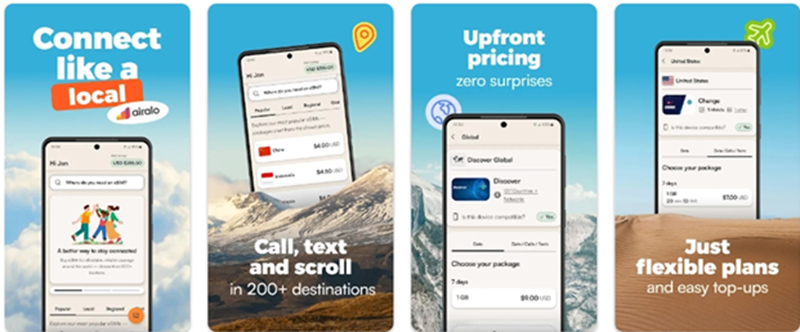 Airalo covers more than 200 locations with local plans