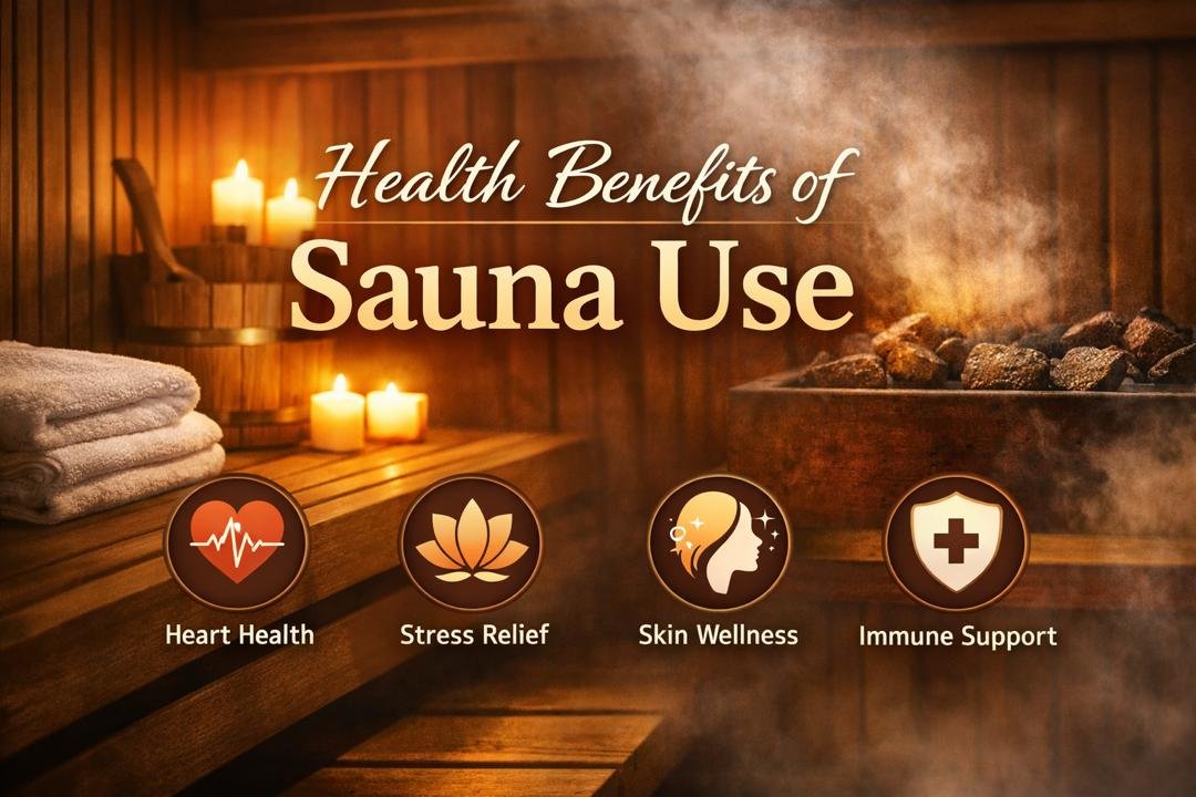 Health benefits of sauna use for cardiovascular health, stress relief, and skin wellness