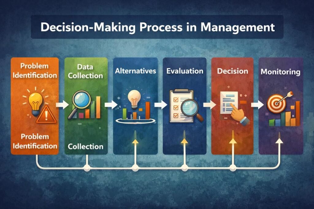 Step-by-step process of decision-making in management for effective organizational outcomes