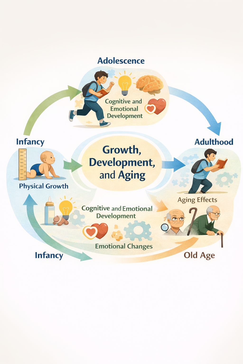 Growth, development, and aging process