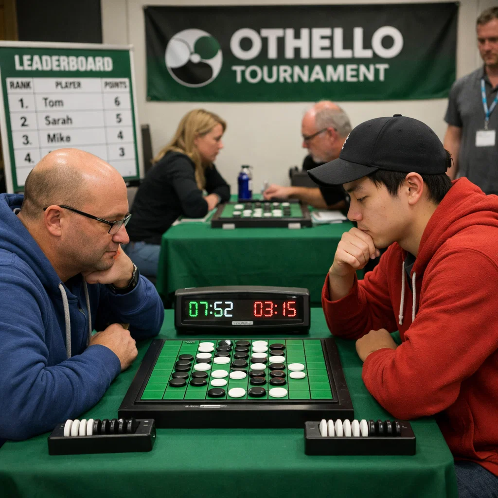Players competing in an Othello tournament
