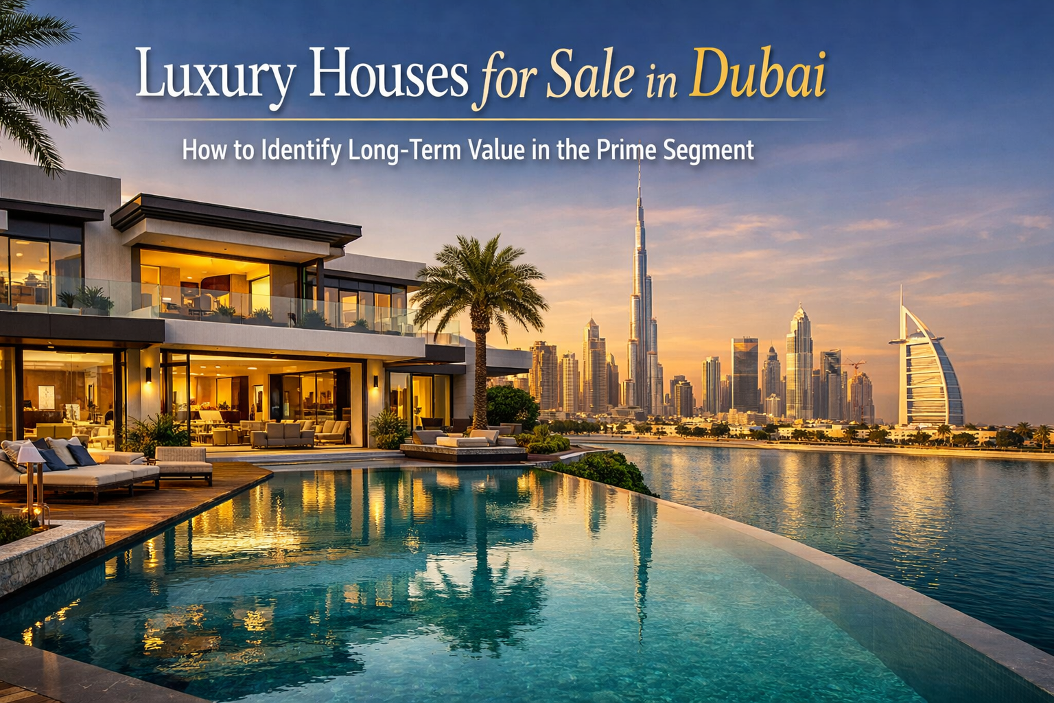 Luxury Houses for Sale in Dubai: How to Identify Long-Term Value in the Prime Segment