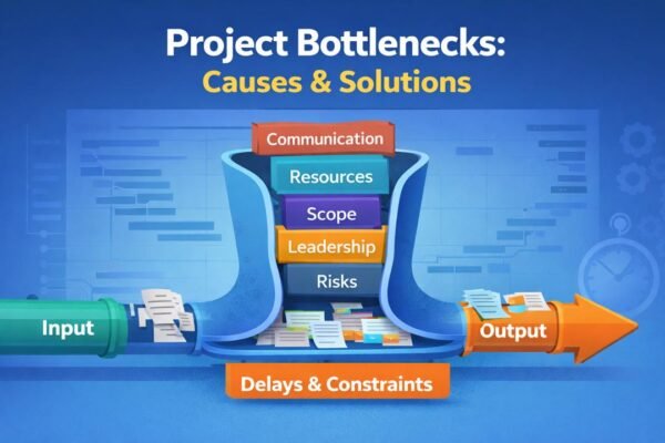Project bottlenecks affecting workflow and project performance
