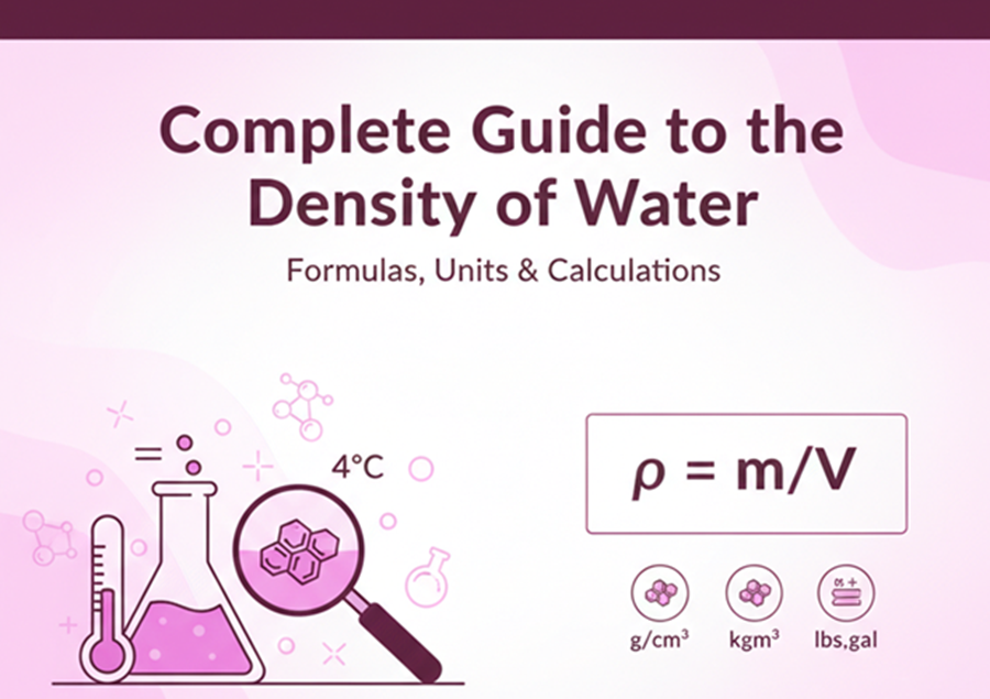 Complete Guide to the Density of Water with Formulas & Units
