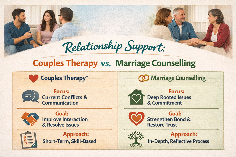 Relationship Support: Couples Therapy vs. Marriage Counselling