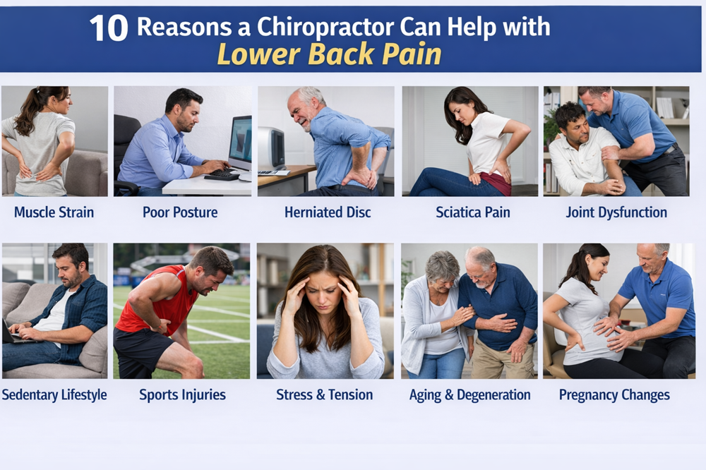 10 Reasons for lower back pain that a chiropractor can help with