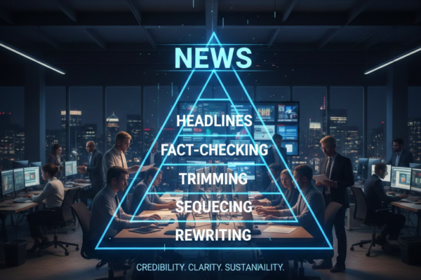image showing news editing as key to sustaining journalism .
