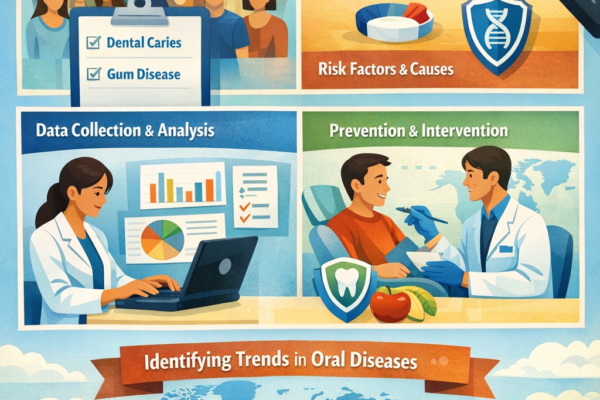 Epidemiology in oral health infographic