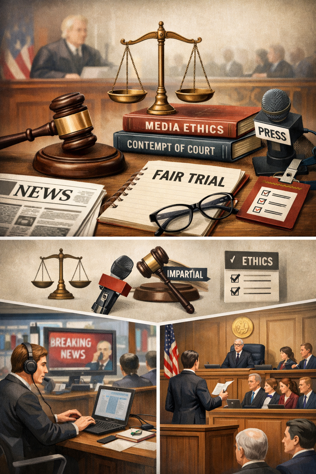 Ethical and legal responsibilities of the media in contempt of court and fair trial reporting