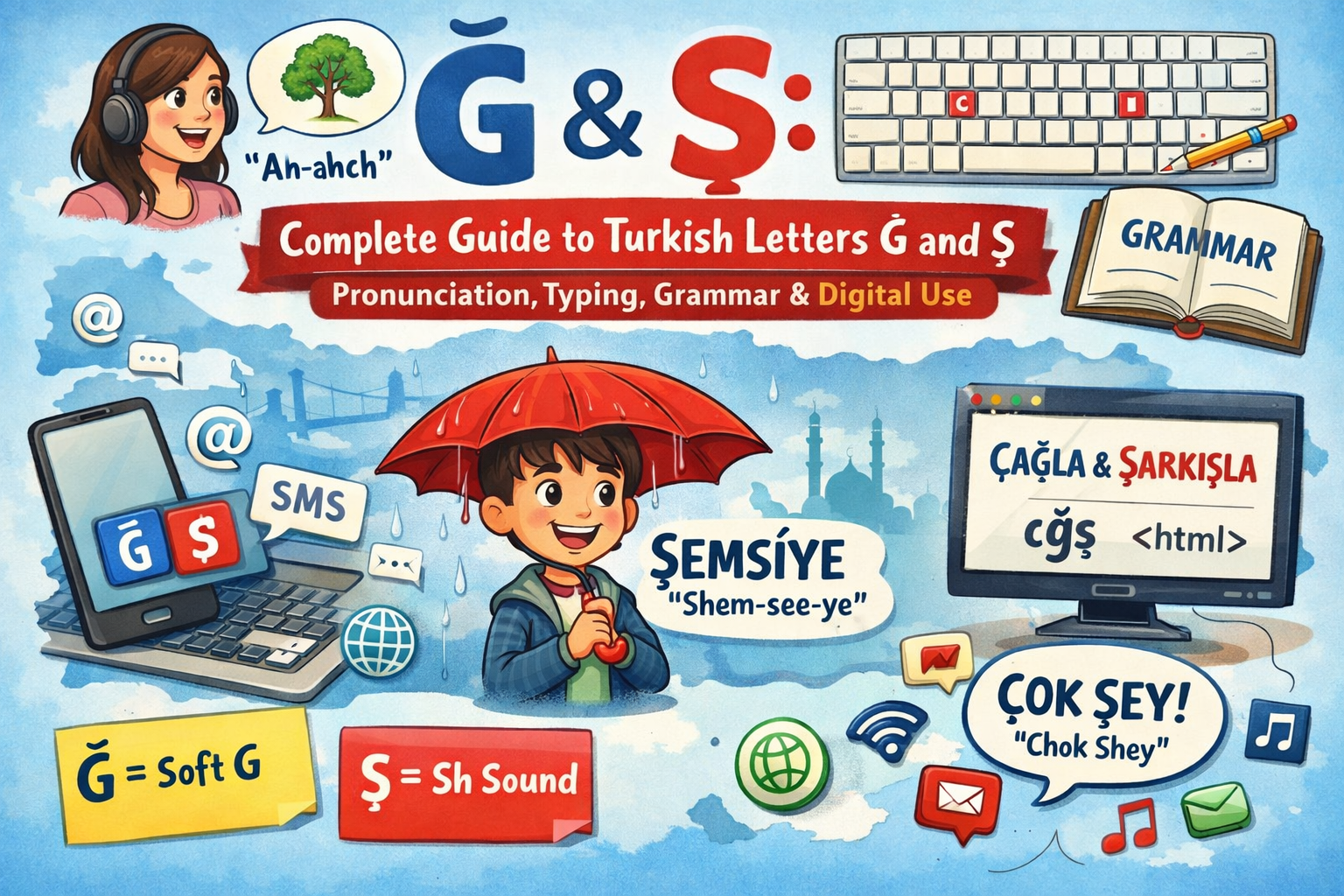 Ğş: Complete Guide to Turkish Letters Ğ and Ş — Pronunciation, Typing, Grammar & Digital Use
