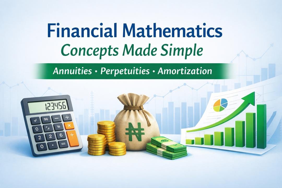 Financial Mathematics concepts including annuities, perpetuities and amortization