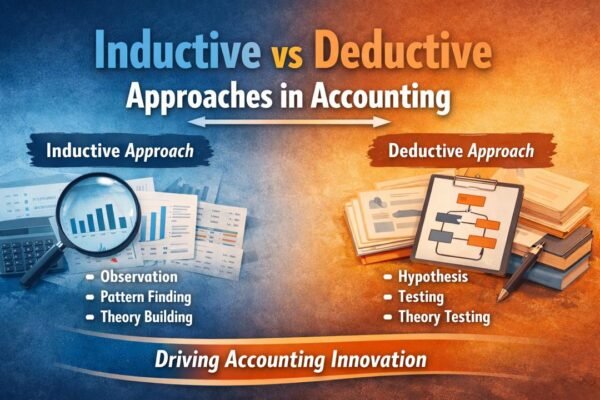 Inductive vs Deductive Approaches in Accounting showing theory development and innovation