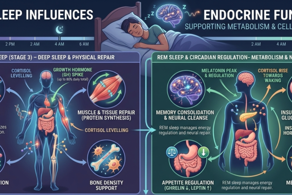 how sleep influences endocrine function supporting metabolism and cellular repair