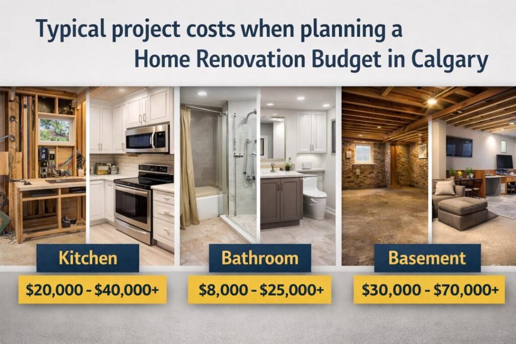 Typical project costs when planning a home renovation budget in Calgary