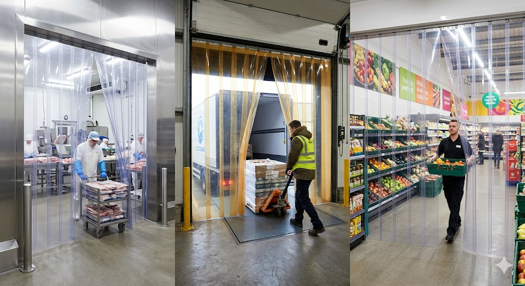 Choosing PVC Strip Curtain Doors for Food Processing Plants, Transport & Supermarkets