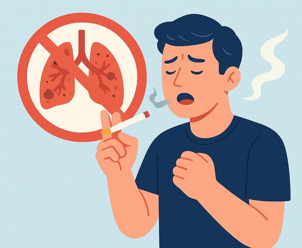 Discover how smoking, sedentary behavior, diet, hydration, and stress influence respiratory health and breathing.