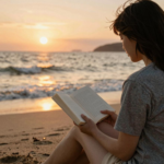 reading on the beach helps you relax