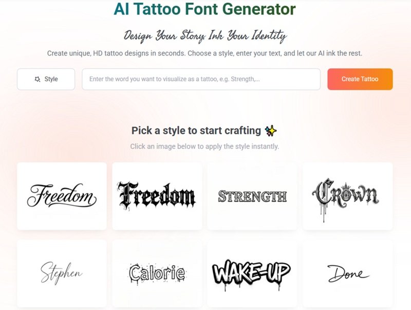 Tattoo Font Generator