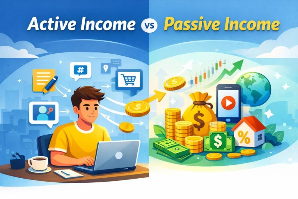Comparison of side hustles and passive income streams in 2026