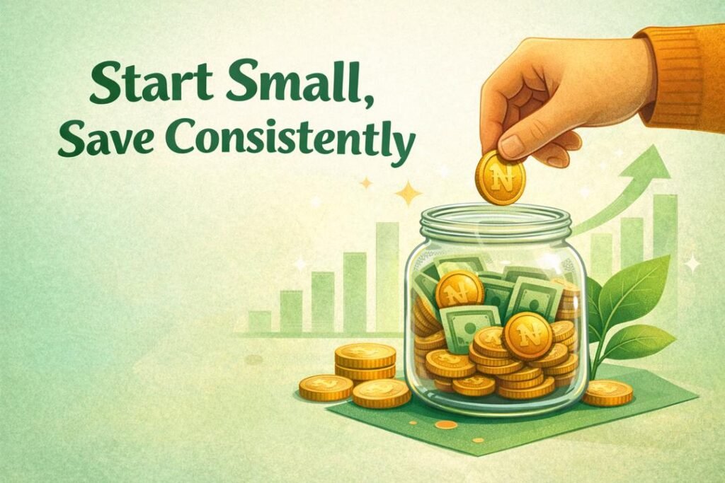 Smart saving strategies showing consistent saving habits and financial growth