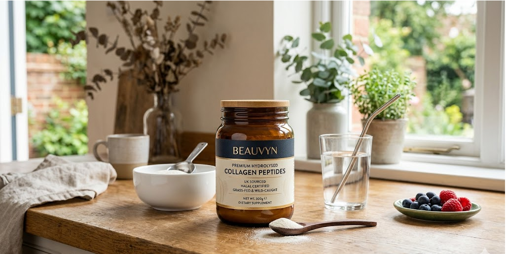 Buy Halal Collagen Supplements in the UK – Premium Hydrolysed Collagen Peptides by Beauvyn