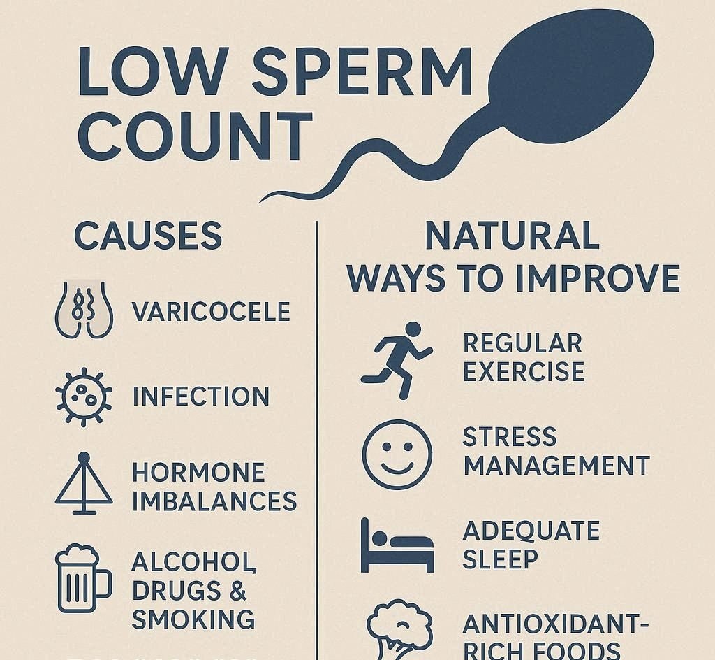 Low Sperm Count: Causes, Diagnosis, and Natural Ways to Improve It