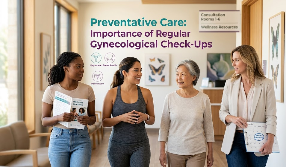 image designed to illustrate the diverse range of women taking control of their health through regular Gynecological Check-Ups