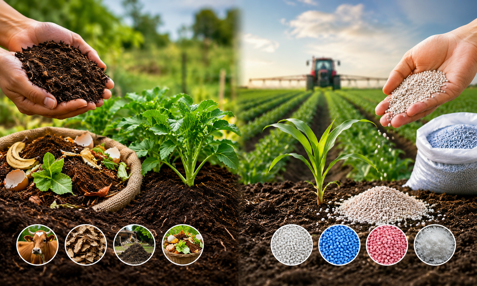 Organic vs chemical fertilizers comparison