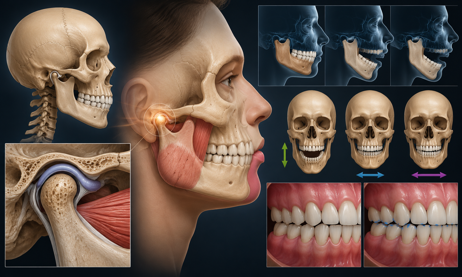 Jaw movement and occlusion anatomy