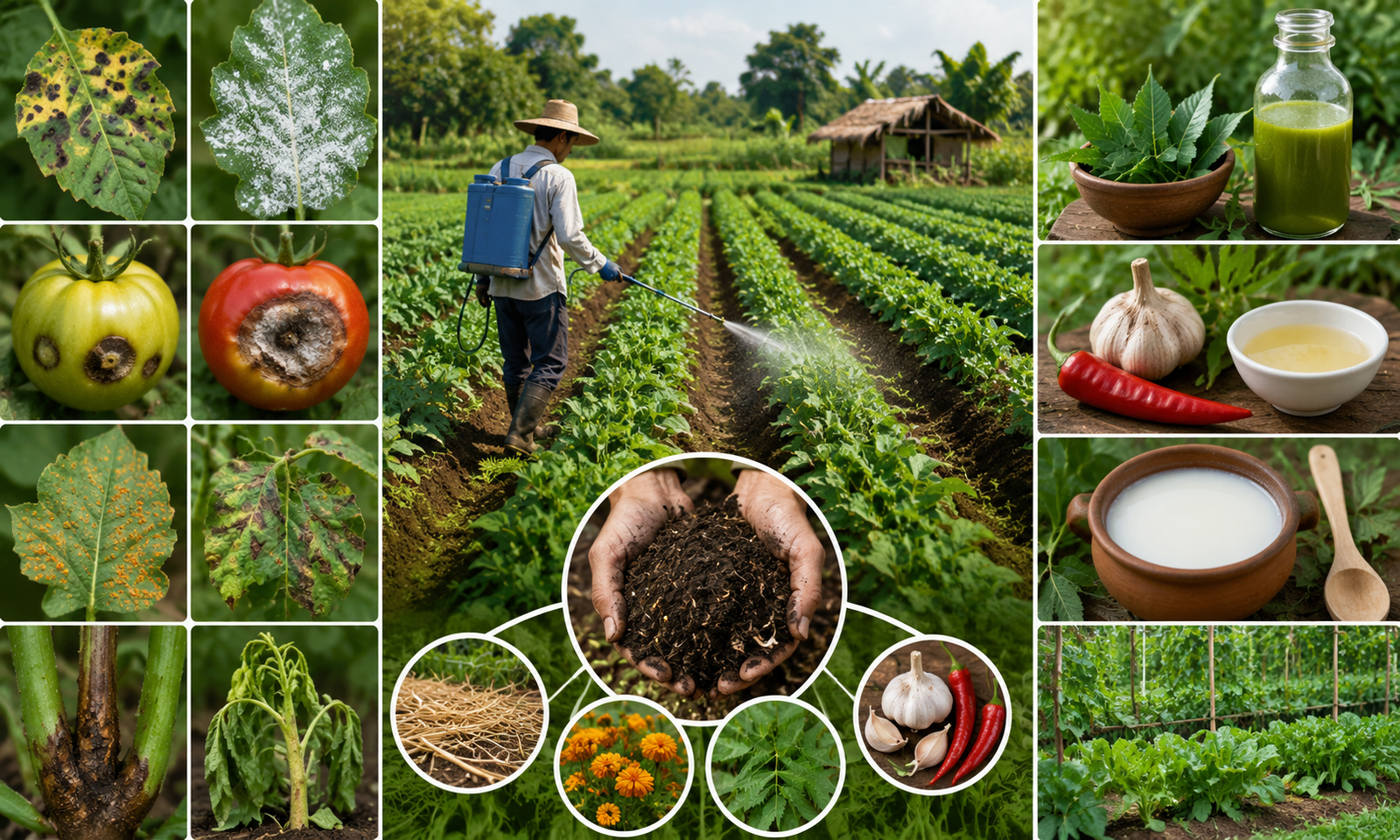 Organic farming solutions and crop health