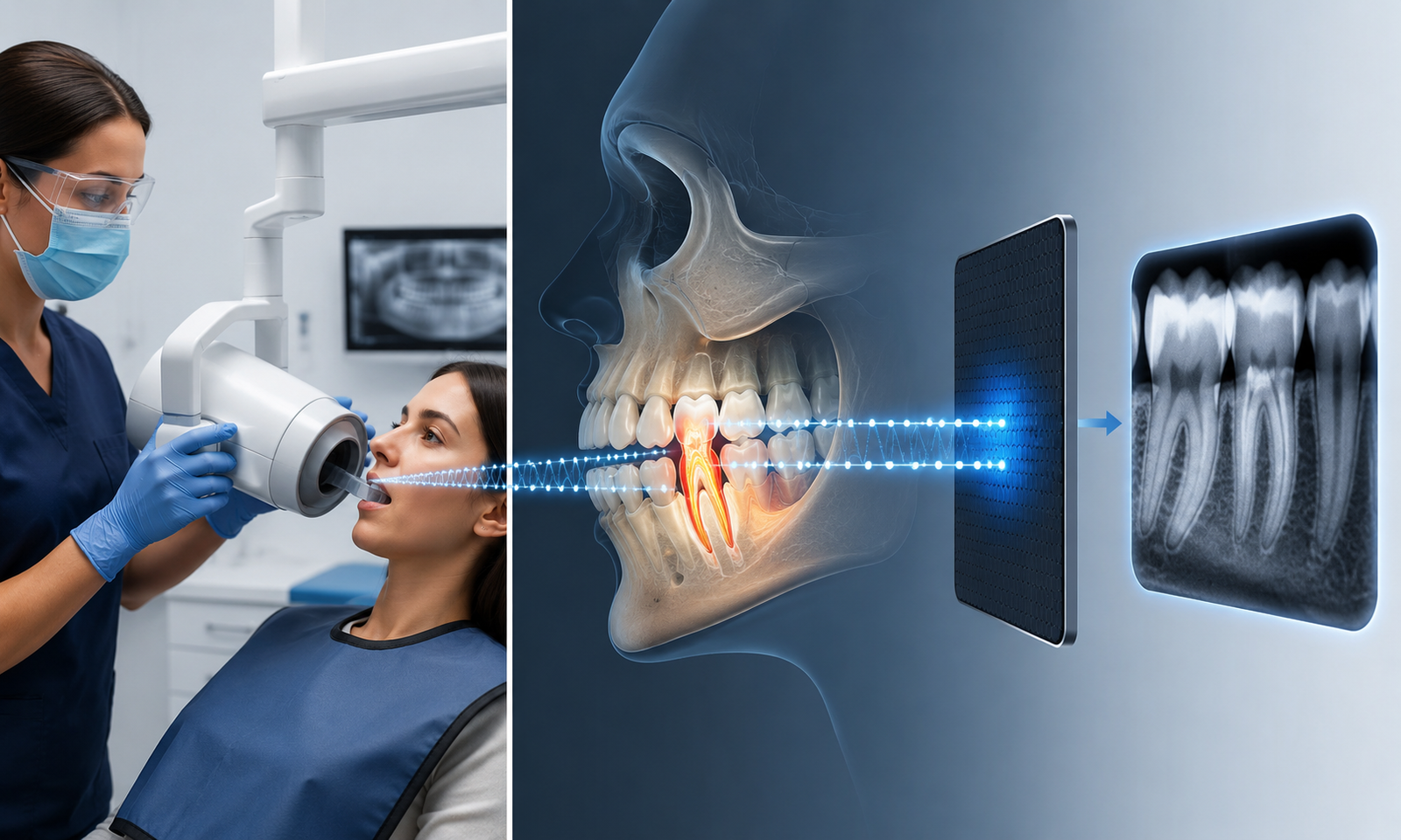 Dental X-ray procedure and imaging process