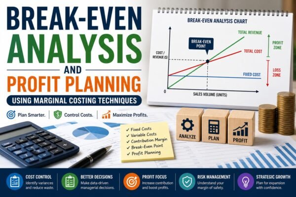 Break-even analysis and profit planning using marginal costing techniques