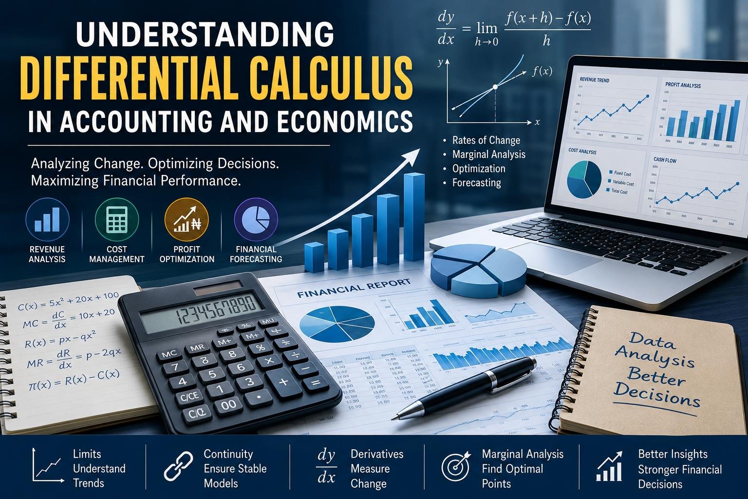 Differential Calculus in Accounting and Economics financial analysis illustration