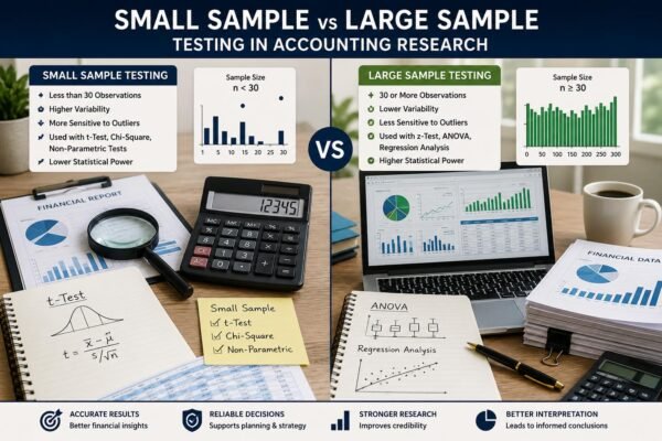 Small sample vs large sample testing in accounting research