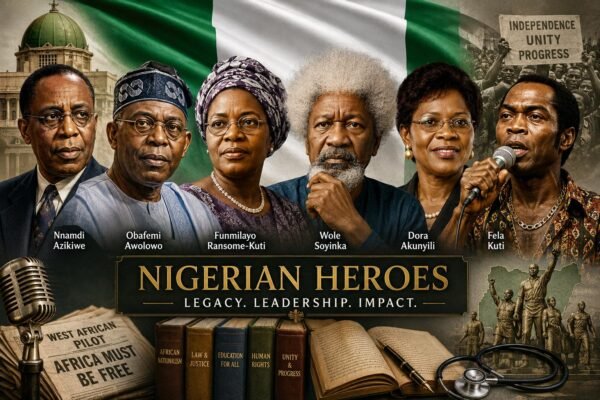 Famous Nigerian Heroes and their contributions to society in Nigeria