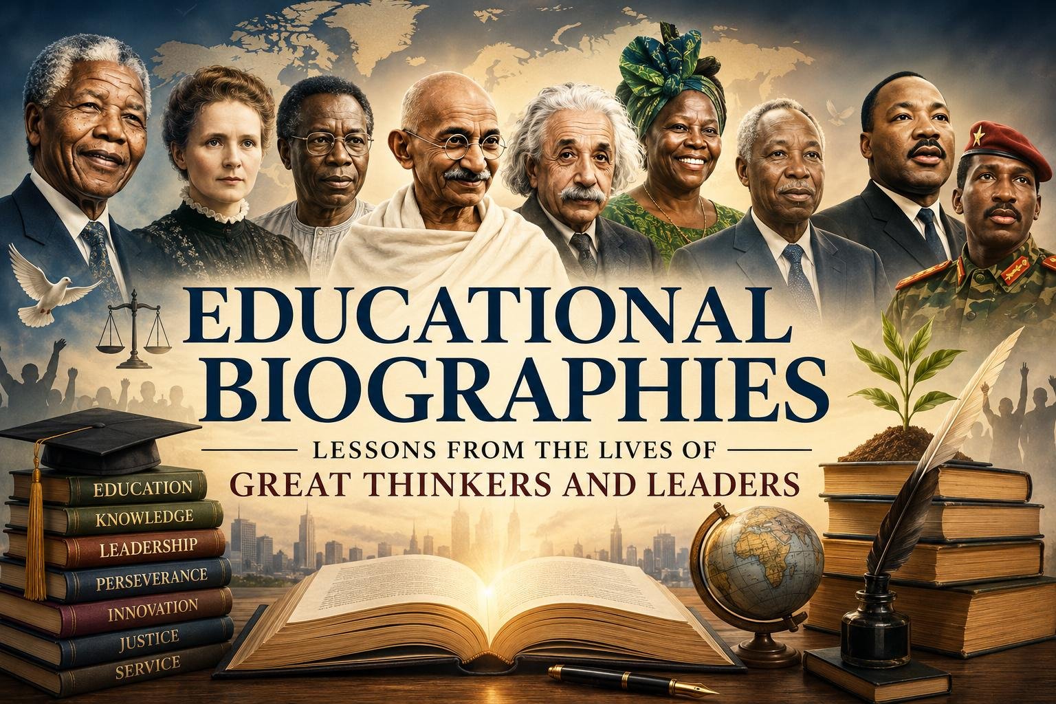 Educational Biographies featuring great thinkers and leaders who shaped history through education and perseverance