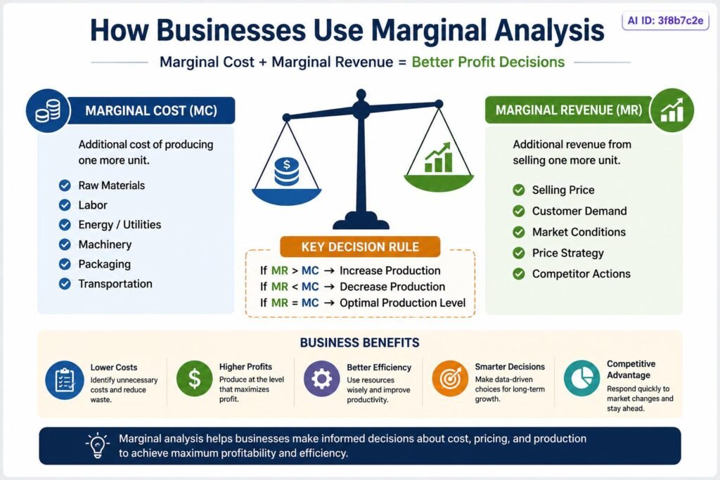 Applications of Marginal Analysis showing cost and revenue management strategies