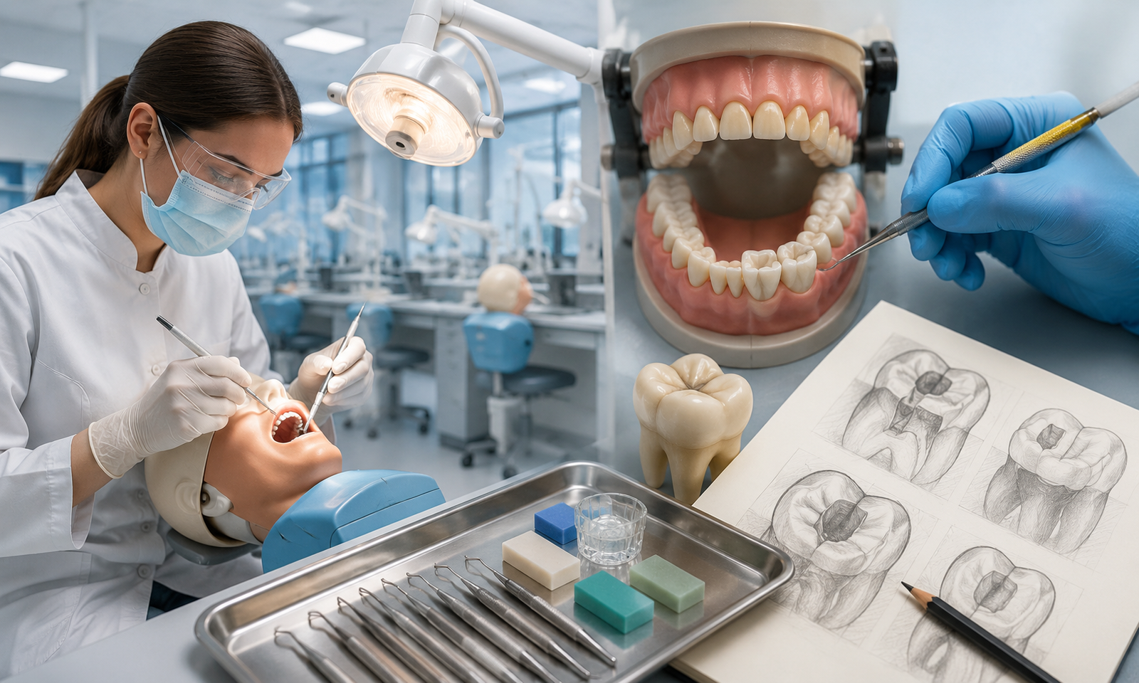 Dental education lab in focus