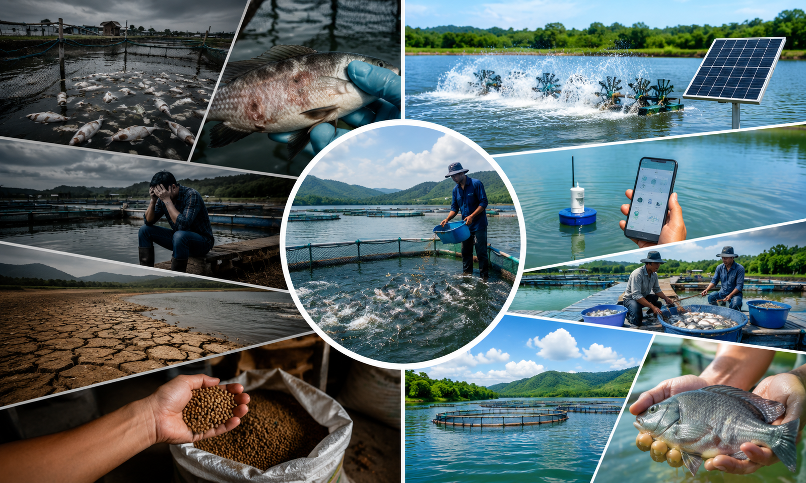 Aquaculture challenges and solutions: a visual guide