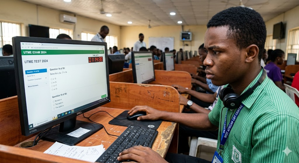 Complete Guide to Passing Post UTME Exams in Nigeria 3 Student practicing CBT time management for Post UTME examination