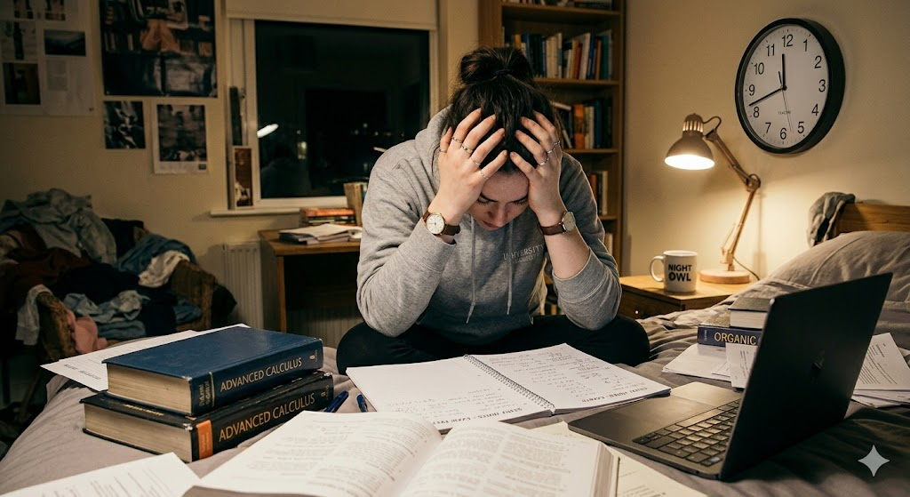 Common Mistakes Students Make in WAEC/NECO Exams and How to Avoid Them 4 Teen student experiencing stress and anxiety during exam preparation