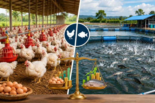 Poultry vs aquaculture: a farm comparison