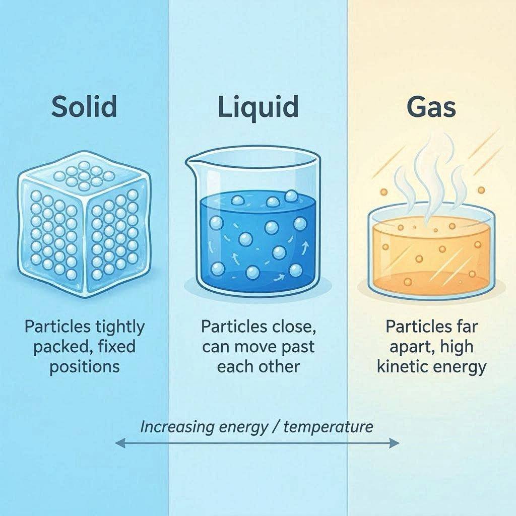 Solid, Liquid, Gases: Basic physics and chemistry concepts.
