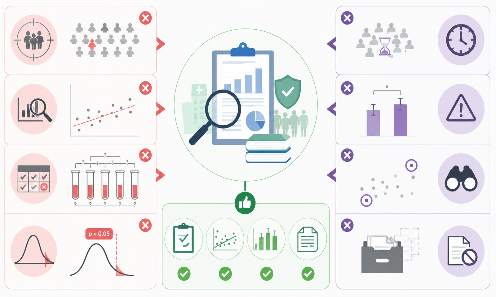 Health research best practices and errors